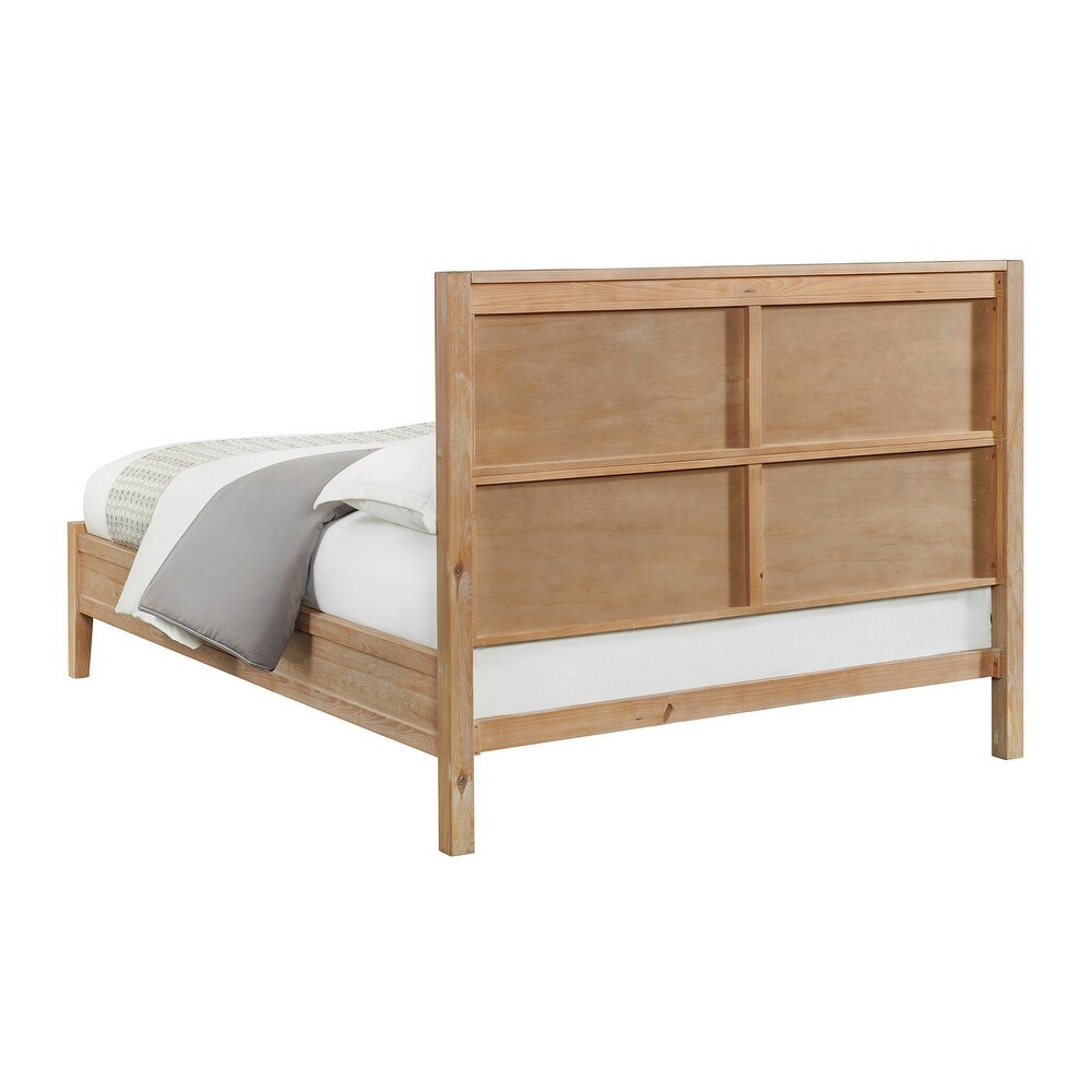 Arden 5 Piece Wood Bedroom Set with Queen Bed  Two 2  Nightstands with open shelf  5 Drawer Chest  6 Drawer Dresser