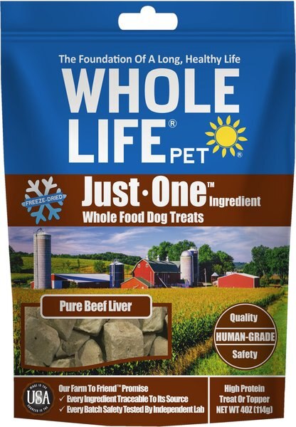 Whole Life Just One Ingredient Pure Beef Liver Freeze-Dried Dog Treats