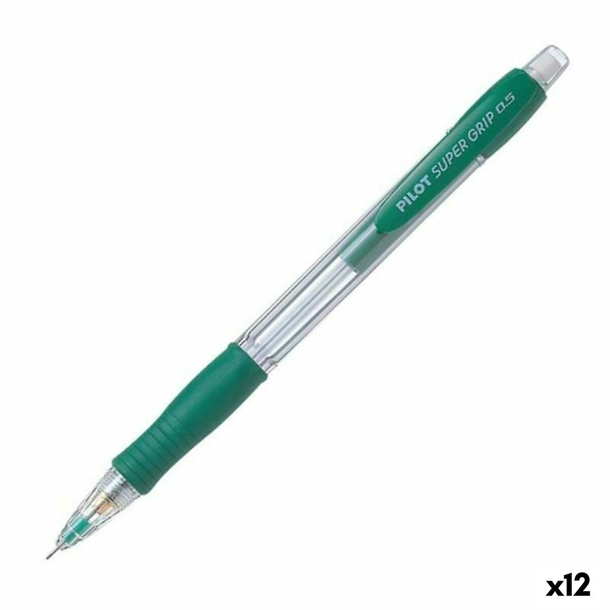 Pencil Lead Holder Pilot Super Grip Green 0，5 mm (12 Units)