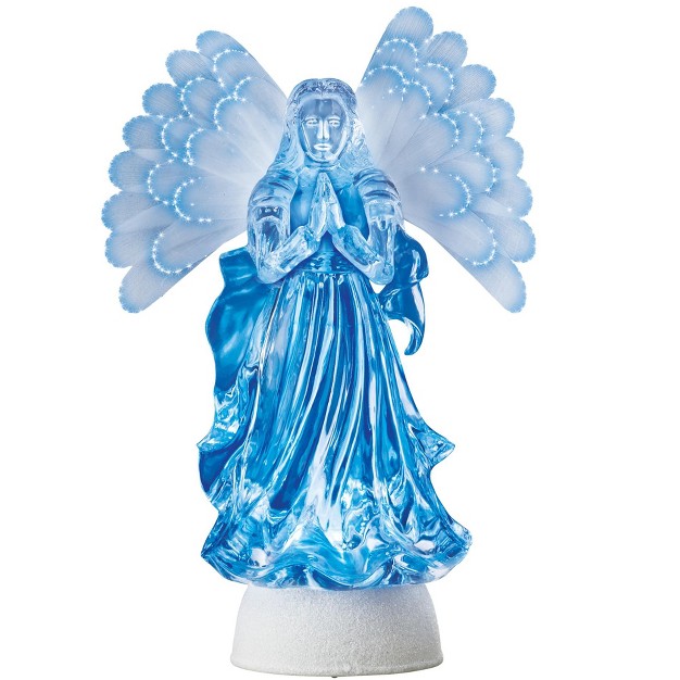 Collections Etc Fiber optic Color changing Angel Tabletop Decoration 7 25 X 5 25 X 13