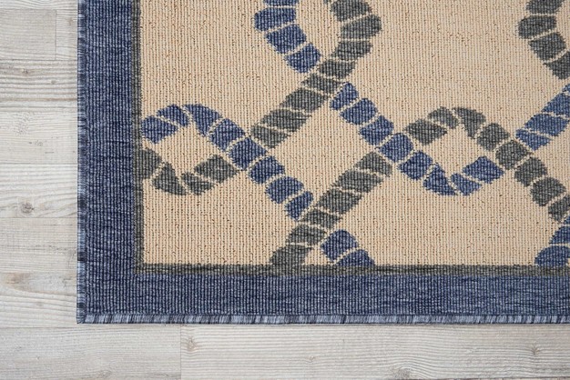 Nourison Caribbean Geometric Lock Outdoor Area Rug