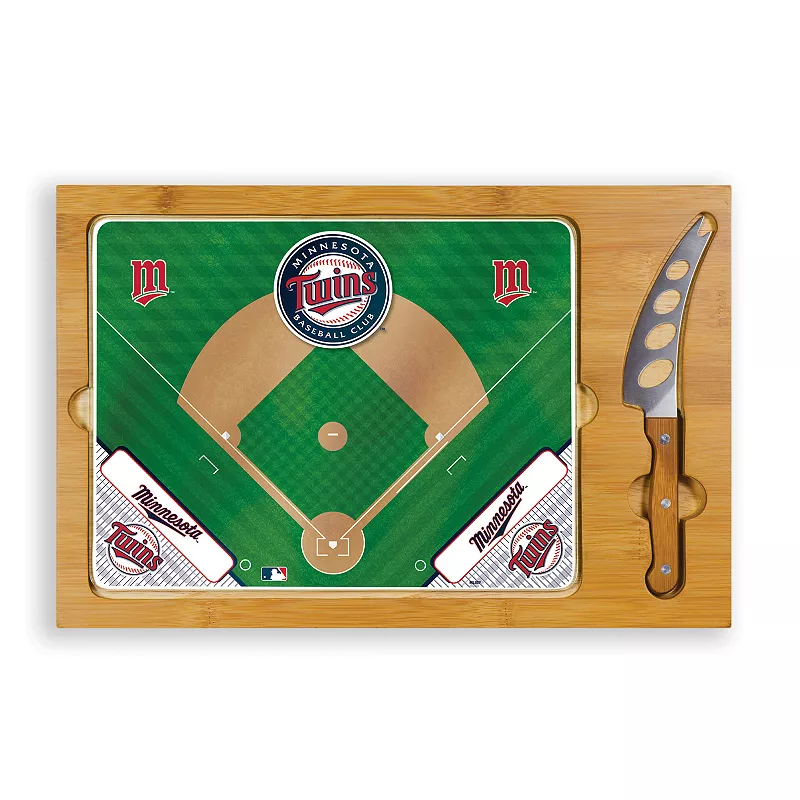 Picnic Time Minnesota Twins Icon Rectangular Cutting Board Gift Set