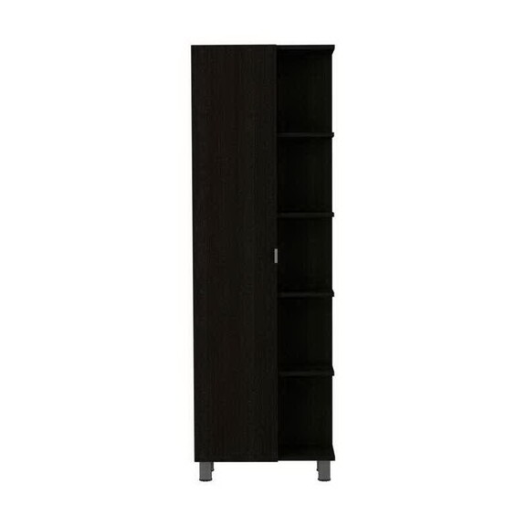 Portland 5 Shelf Tall Cabinet Black Wengue B062802...