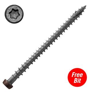 DeckLok #10 x 2-34 in. Star Drive Self-Countersinking Flat Head ACQ Compatible Rustic Bark Composite Deck Screws (75 per Pack) CD234RB75