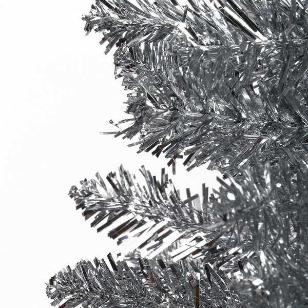 National Tree Company 6 ft. Silver Tinsel ree