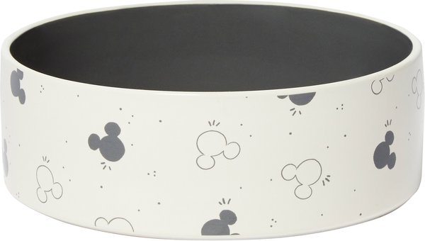 Disney Mickey Mouse Watercolor Silhouette No-Skid Ceramic Dog and Cat Bowl