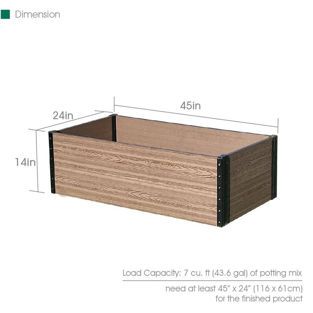 EverBloom 45 in. W x 24 in. D x 14 in. H Premium Deckside Garden Bed R144524