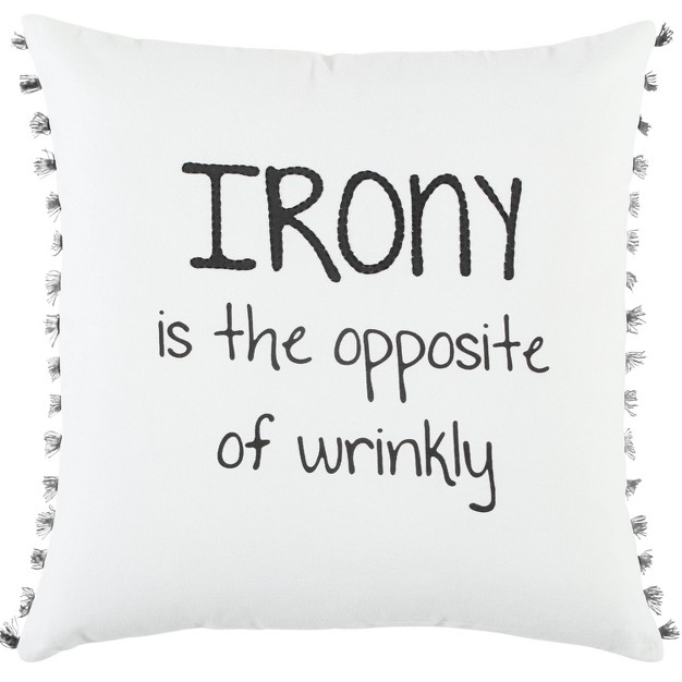 Oversize Irony Square Throw Pillow Cover Rizzy Home