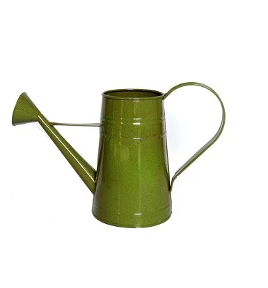 New Design Water Can Powder Coated Finishing Black Watering Can Metal Iron Water Storage Cane For Outdoor Decor Green Plant gard