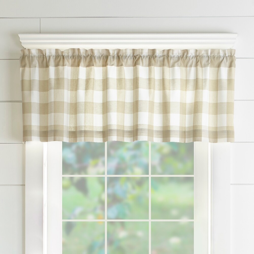 The Gray Barn Emily Gulch Buffalo Check Kitchen Curtain Valance   60\