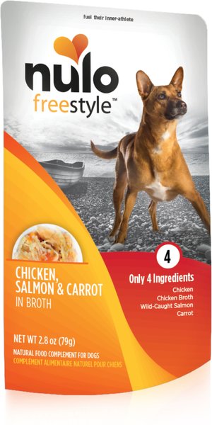 Nulo FreeStyle Chicken， Salmon， and Carrot in Broth Dog Food Topper