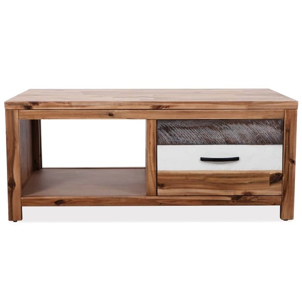 vidaXL Coffee Table Solid Acacia Wood 35.4