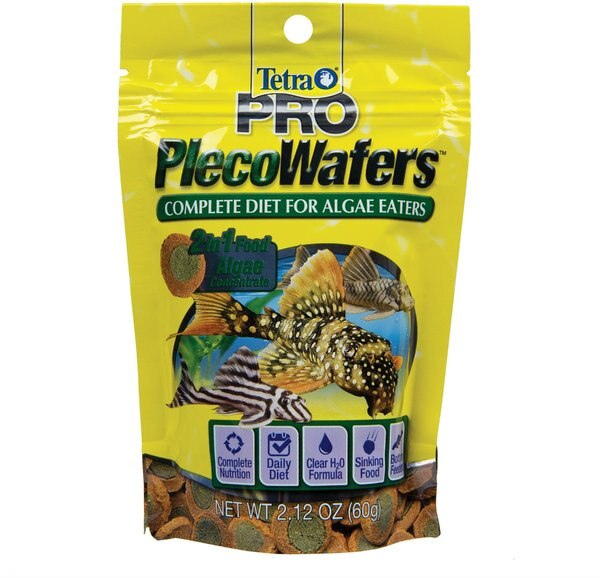 Tetra PRO PlecoWafers Complete Diet for Algae Eaters Fish Food