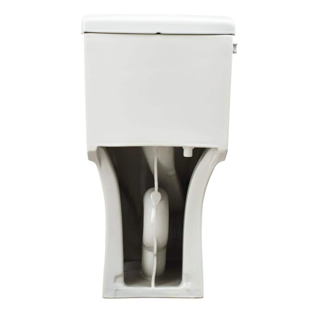 Foremost 1Piece 128 GPF Single Flush Elongated Toilet FM trim in White with Slow Close Toilet Seat Included