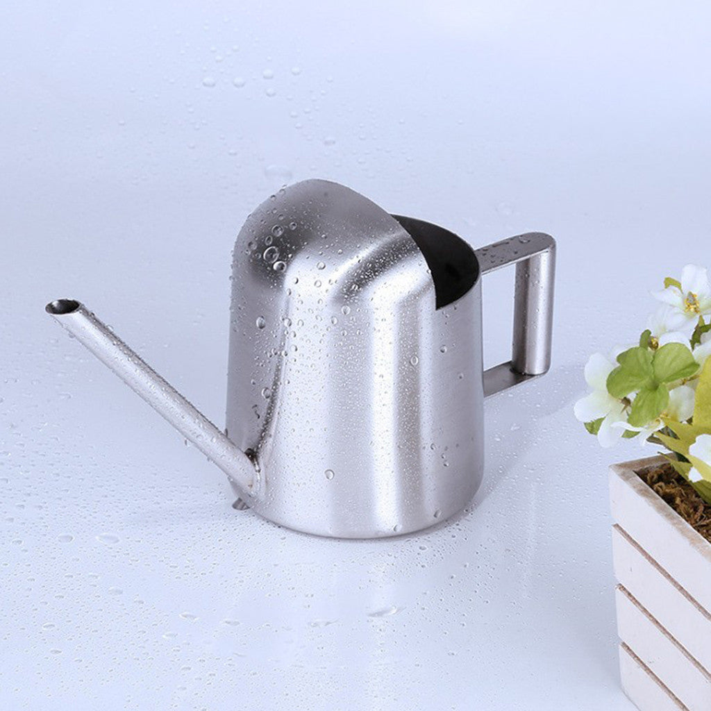 Watering Can Solid Stainless Steel Pot Long Spout Small Indoors 300 ML