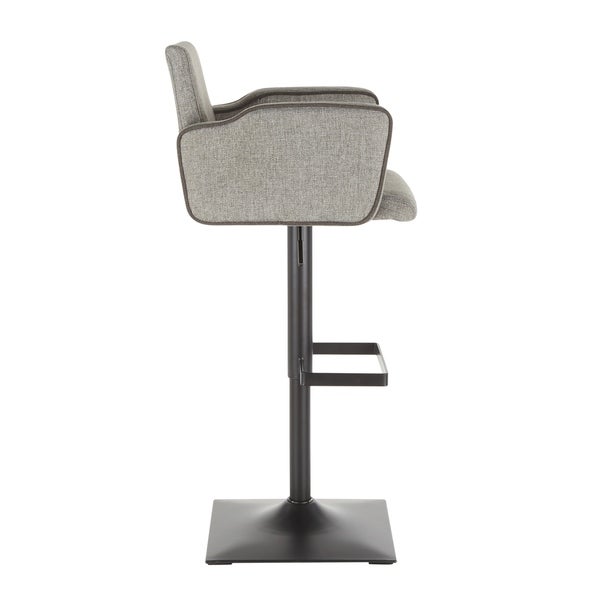 Sergio Contemporary Adjustable Bar Stool - N/A