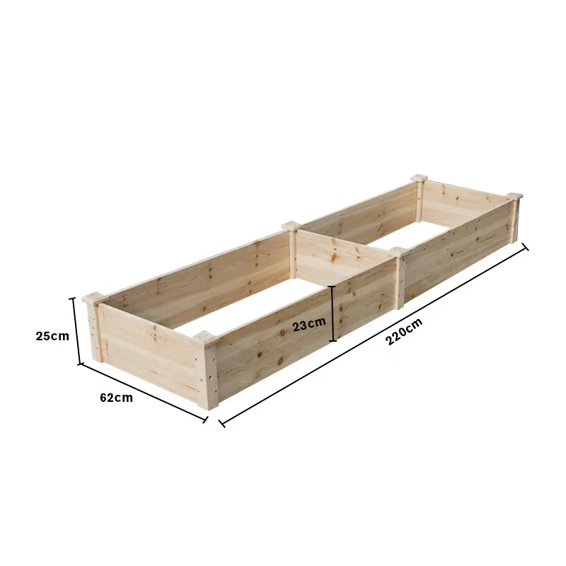 Manufacturer supply wooden raised garden bed planter box solid wooden raised garden bed