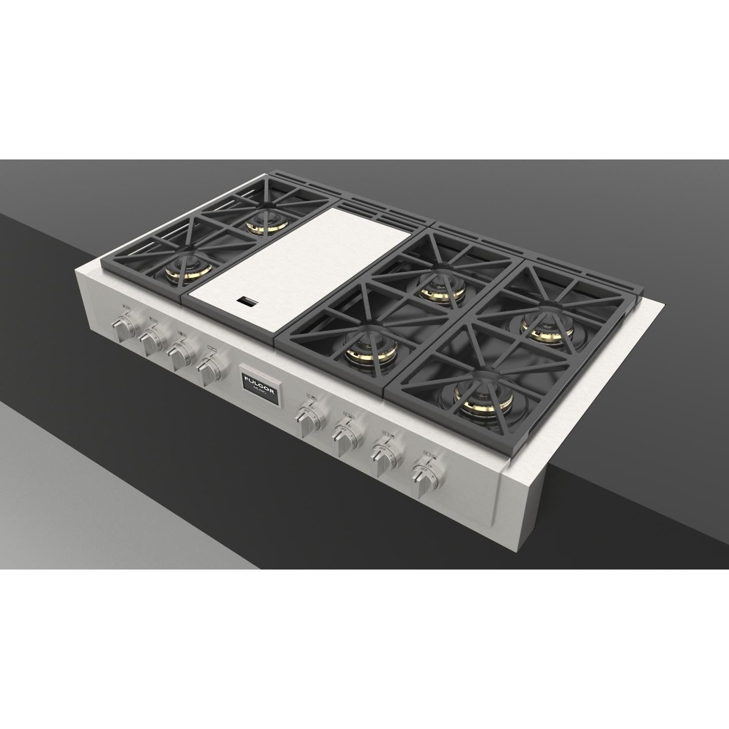 Fulgor Milano 48-inch Built-in Rangetop with Griddle F6GRT486GS1