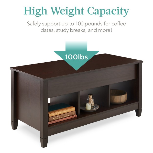 Best Choice Products Lift Top Coffee Table Multifunctional Accent Furniture W Hidden Storage