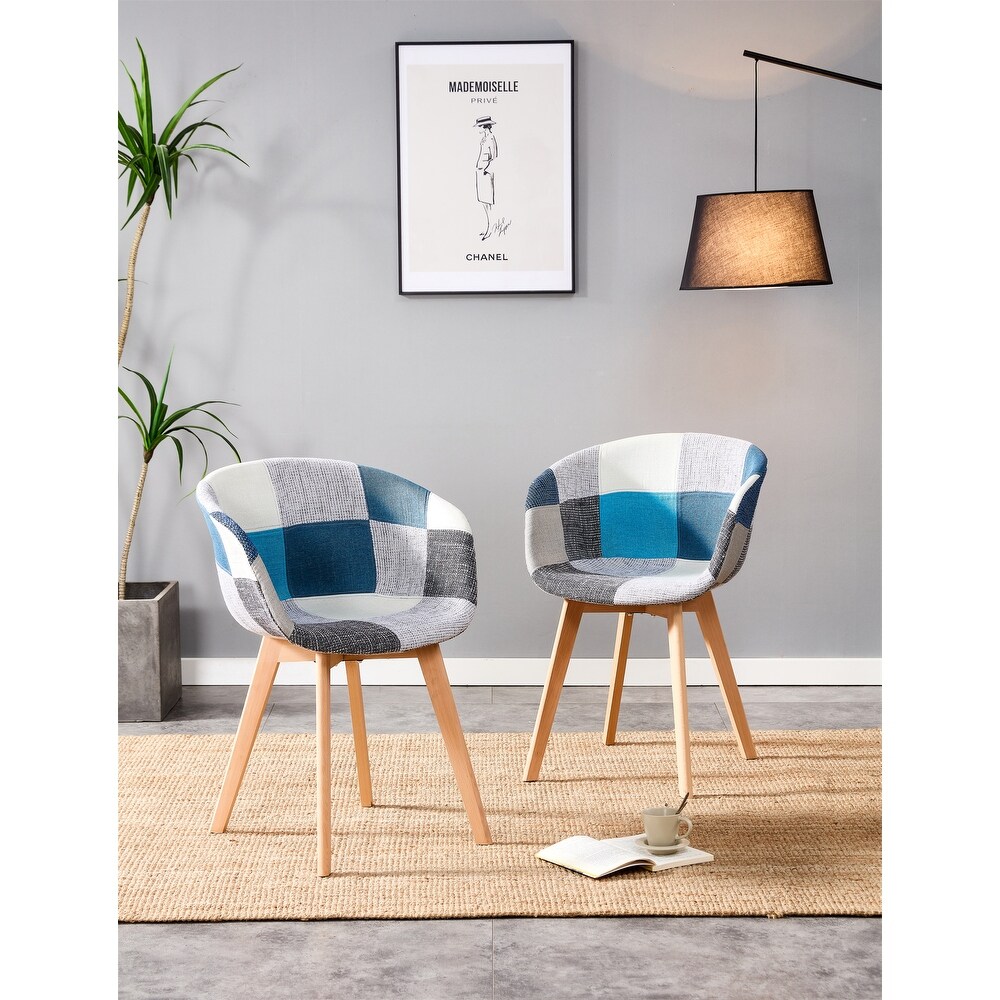 Set of 2 Modern Dining Chairs  Leisure Chairs for Dining Room  Kitchen