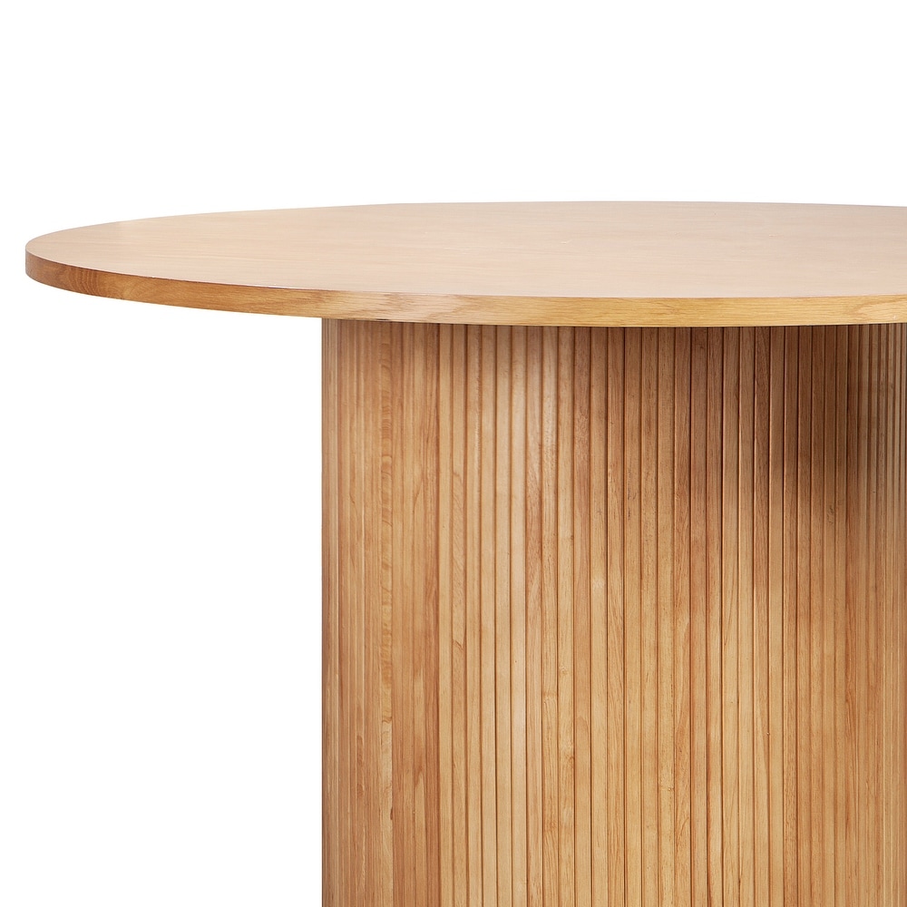 Round Fluted Pedestal Dining Table