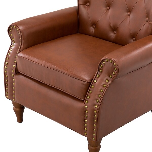 Indiges Upholstered Accent Armchair with Nailhead Trim Set of 2 by HULALA HOME