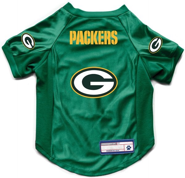 Littlearth NFL Stretch Dog and Cat Jersey， Green Bay Packers