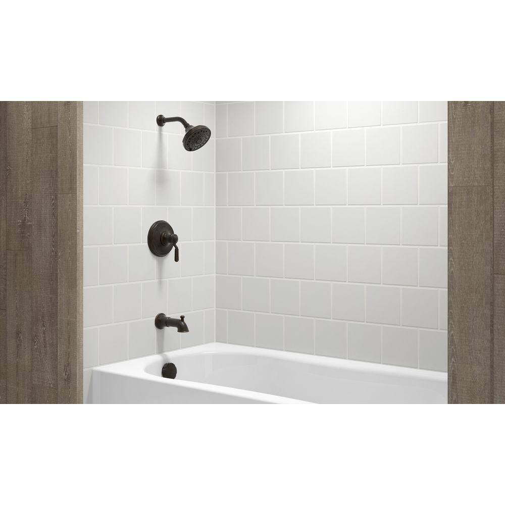 KOHLER Worth Single-Handle 3-Spray Tub and Shower Faucet in Oil Rubbed Bronze (Valve Included) K-R76258-4E-2BZ