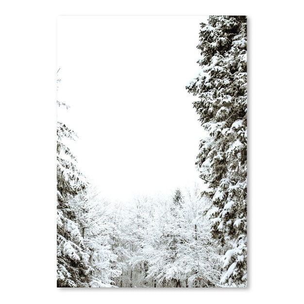 Americanflat Botanical Minimalist Winter In Forest By Tanya Shumkina Poster