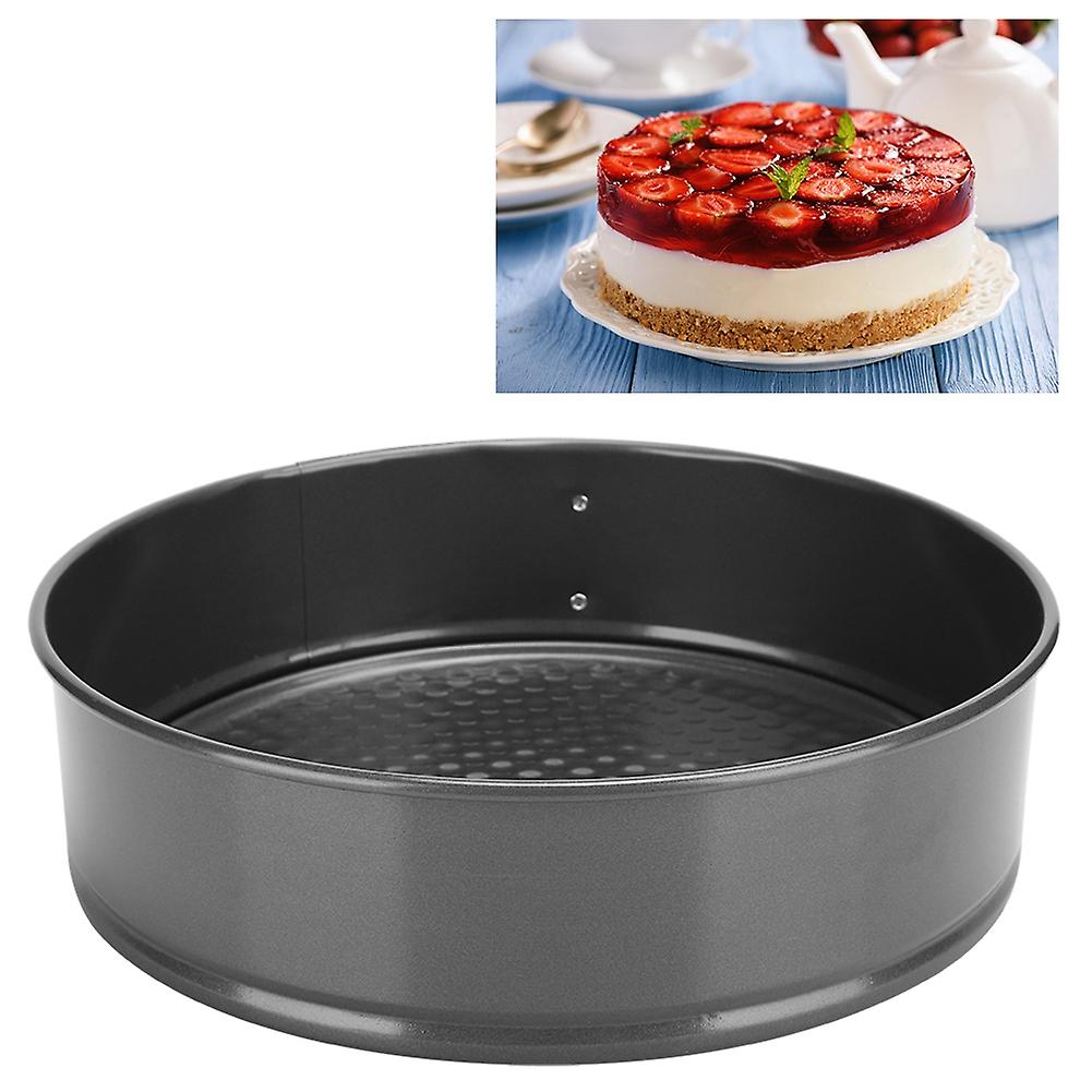 Non-stick Buckle Removable Bottom Cake Mold Round Shape Carbon Steel Diy Mousse Baking Mold(22cm )