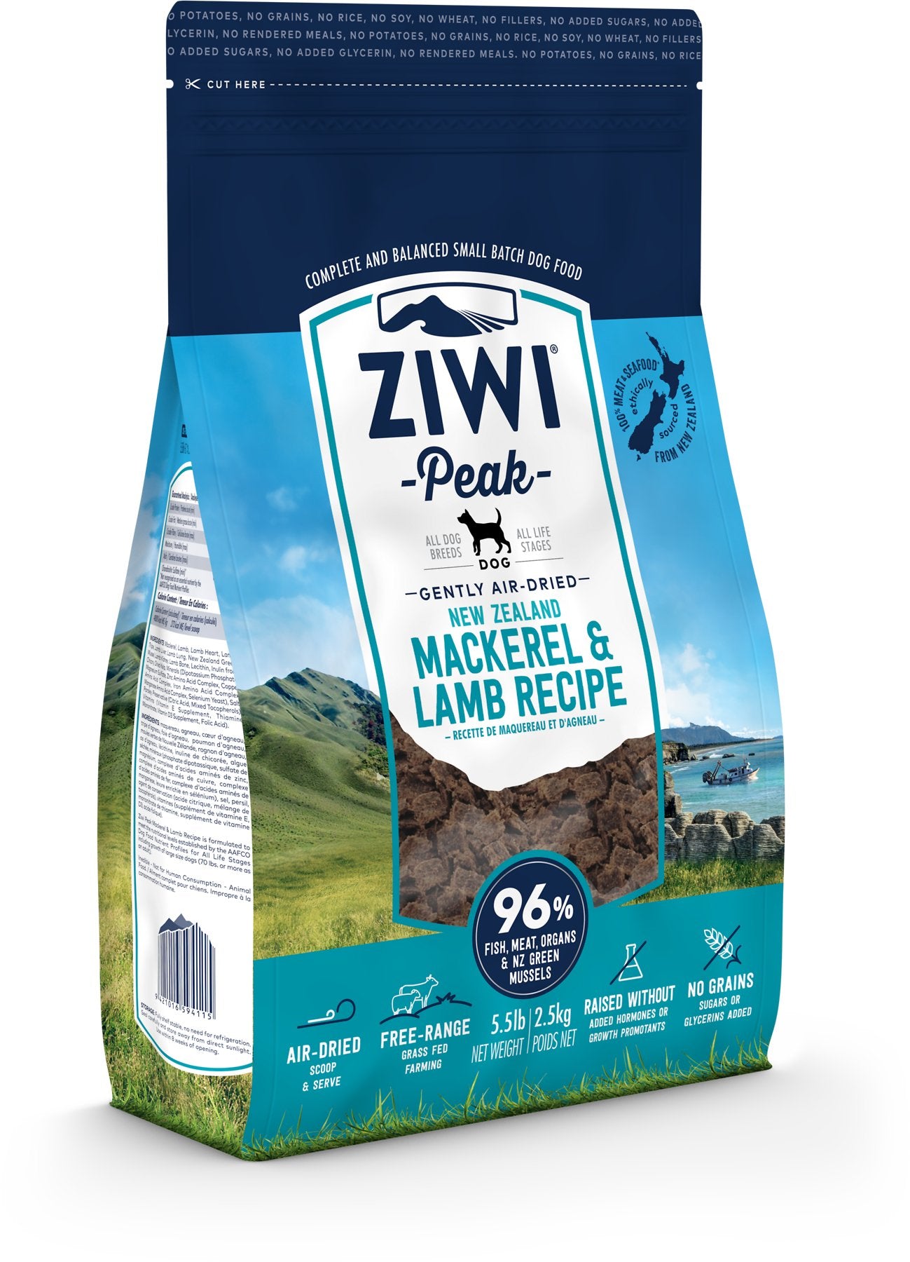 Ziwi Peak Air Dried Grain Free Mackerel  Lamb Dog Food