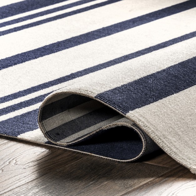 Nuloom Effie Striped Indoor outdoor Fringe Area Rug