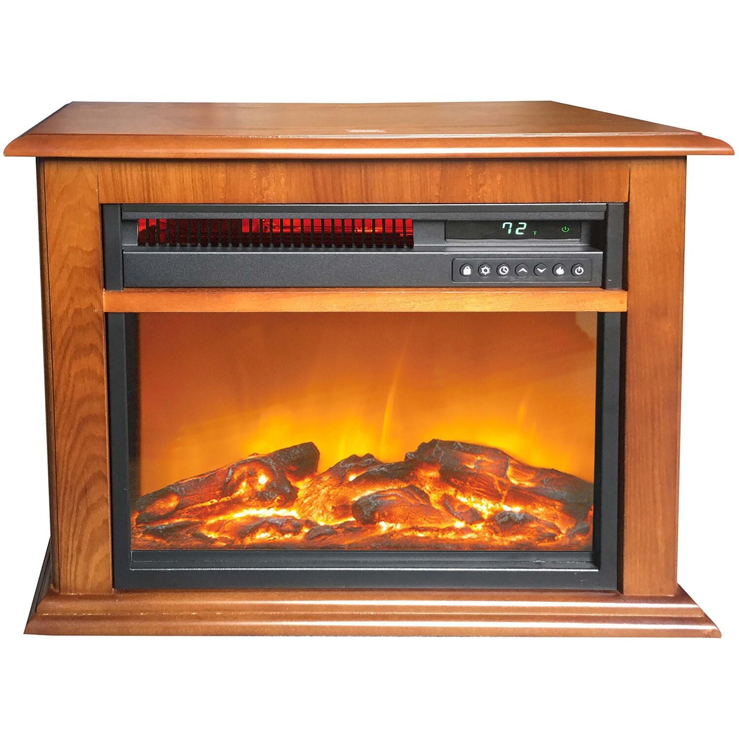 Lifesmart 3-Element Infrared Fireplace in Oak Mantel, FP1052-OAK