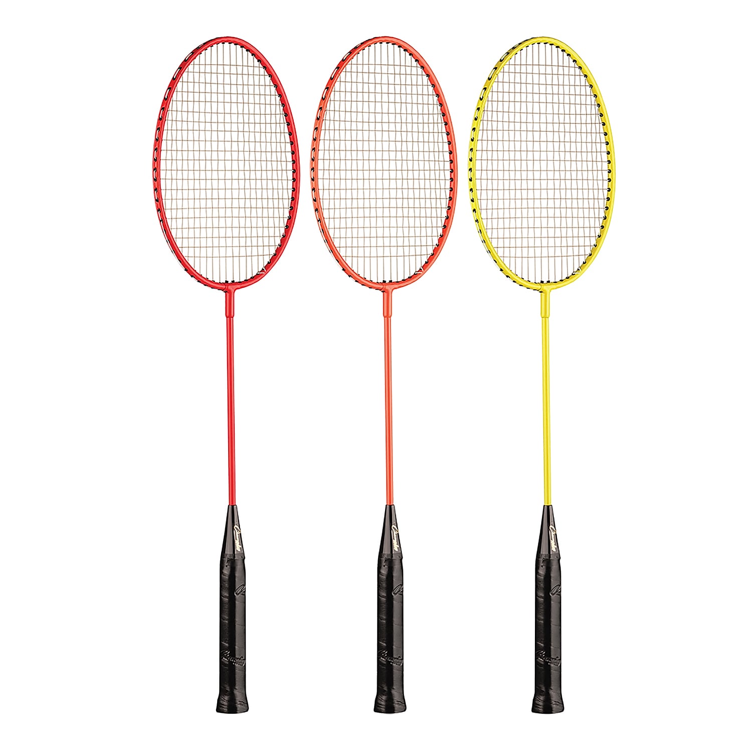 Champion Sports Tempered Steel Official Size Badminton Racket Set, 6 Rackets, Assorted Colors