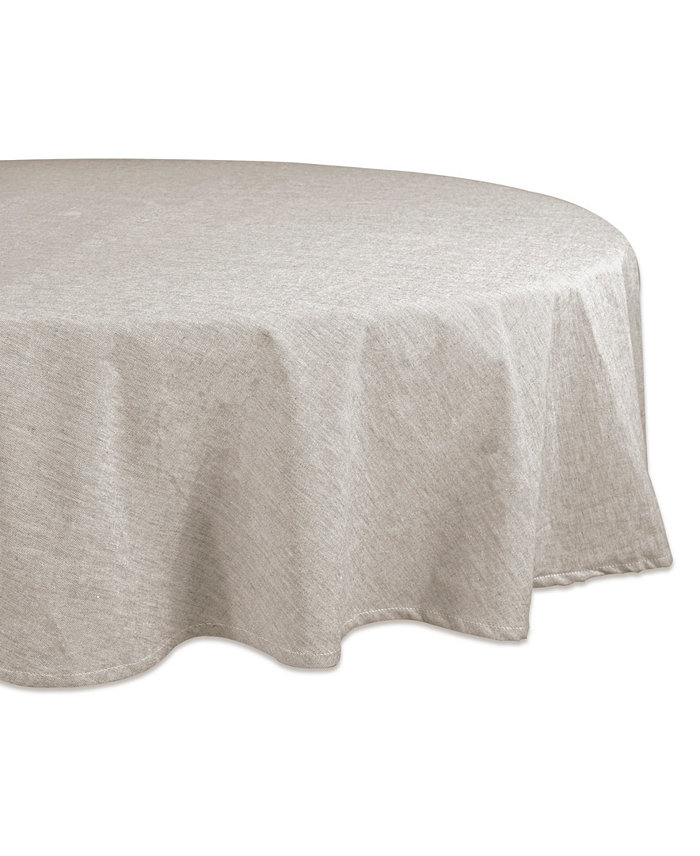 Design Imports Solid Chambray Tablecloth 70 Round