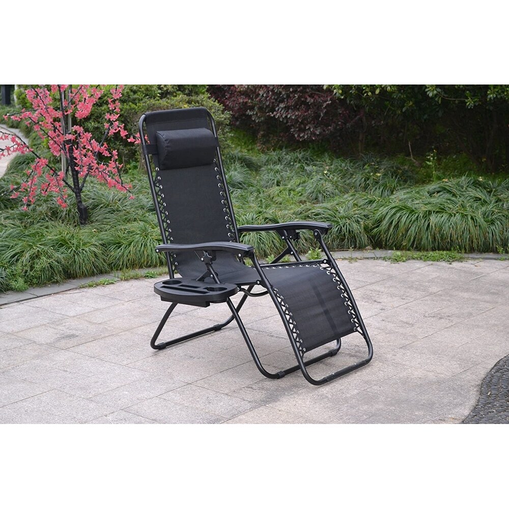 Outdoor Recliner Zero Gravity Chair Chaise Loungers Set Of 2