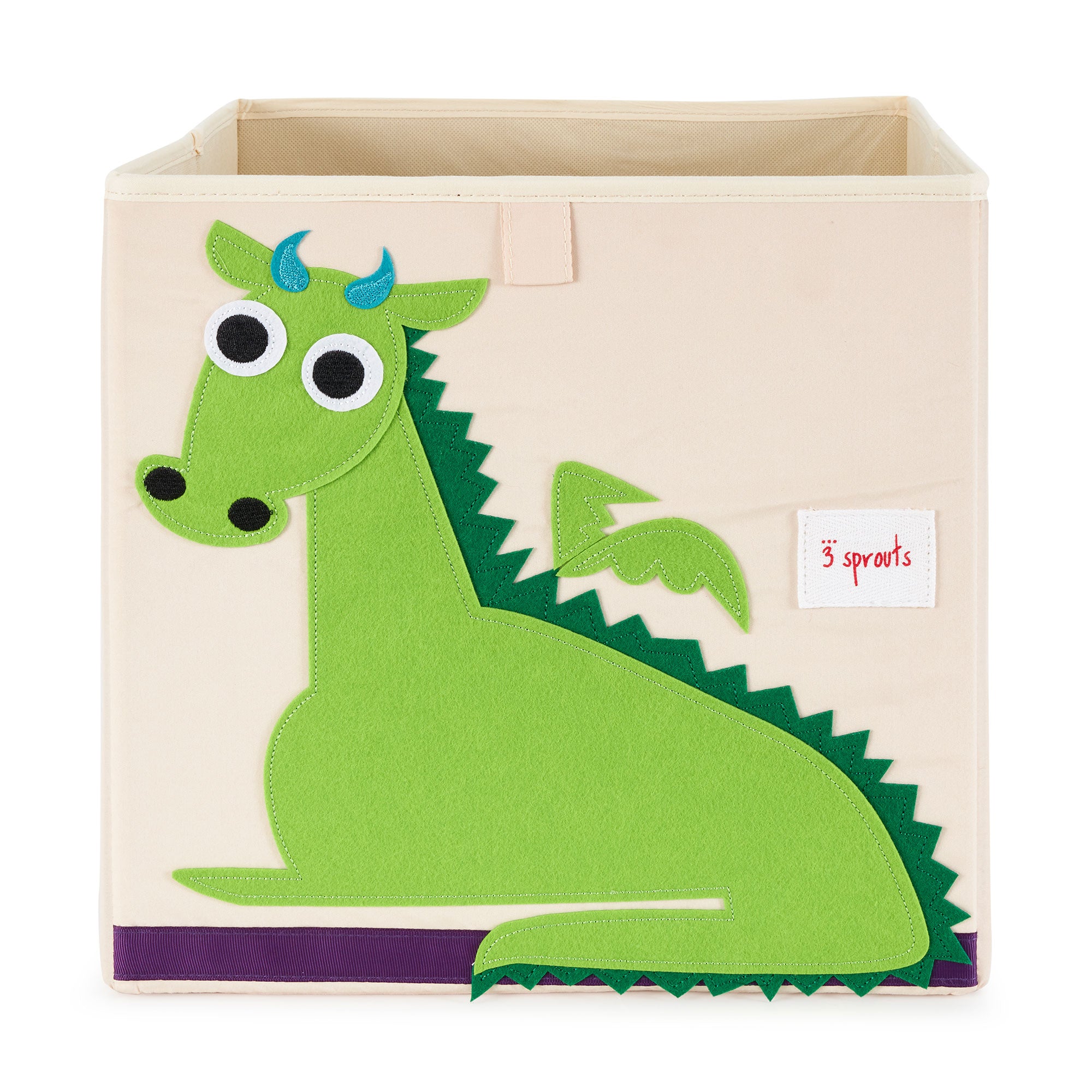 3 Sprouts Kids Felt Dragon Storage Cube Bin w/ Kangaroo Fabric Storage Cube Bin