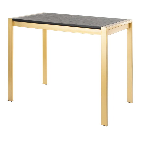 Fuji Contemporary Counter Table in Gold Metal and ...