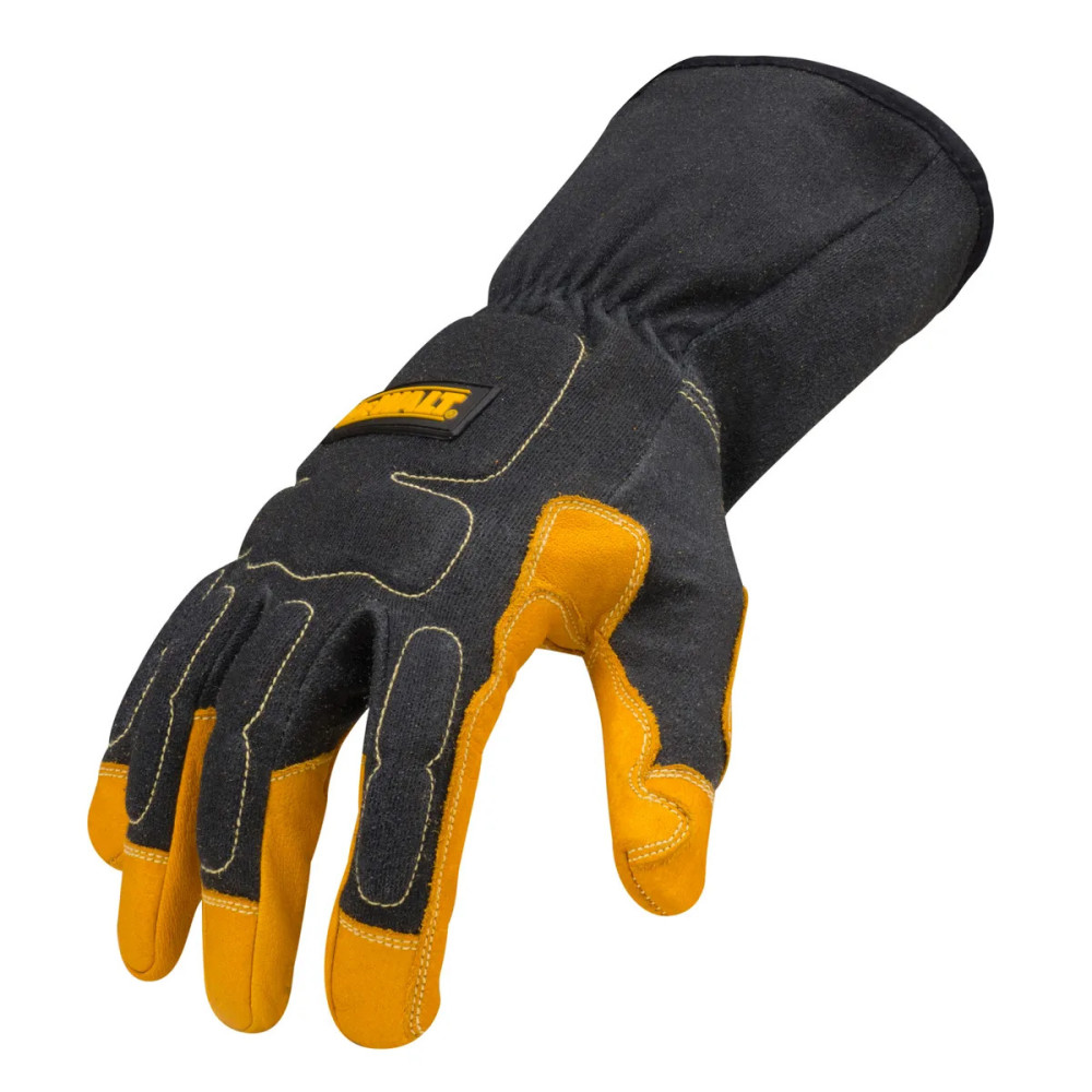 DW Welding Gloves Large Black/Yellow Premium Leather MIG/TIG DXMF02051LG from DW