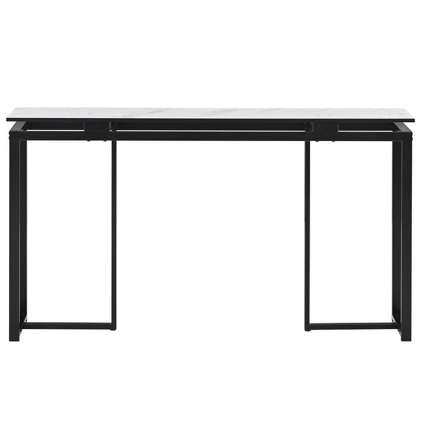 Modern Console Table， Extra Long Entryway Table with Metal Frame for Entryway， Hallway， Living Room， Foyer， Corridor