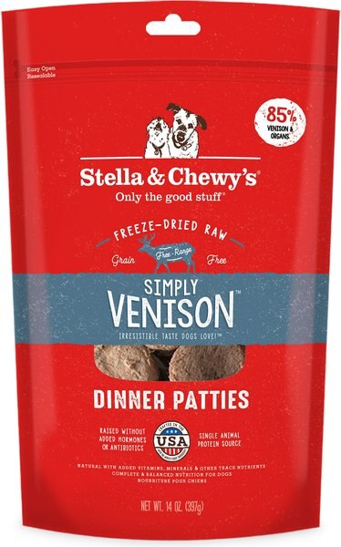 Stella and Chewy's Freeze-Dried Raw Simply Venison Dinner Patties Dog Food