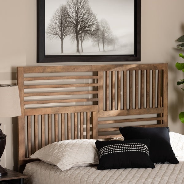 Adler Transitional Ash Walnut Finished Wood Headboard - - 32854435