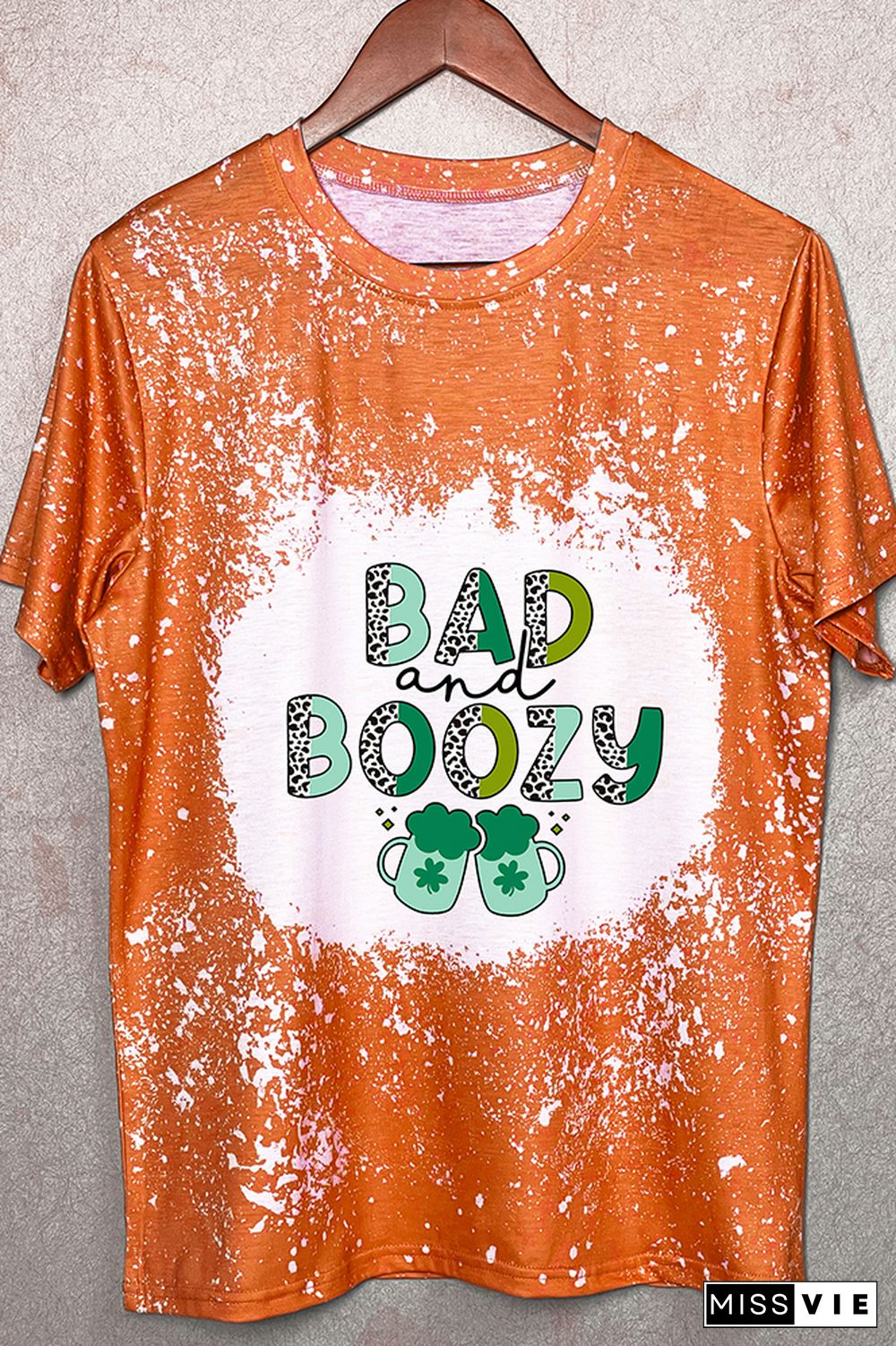 Bad and Boozy - St Patricks Day Graphic Tee Wholesale