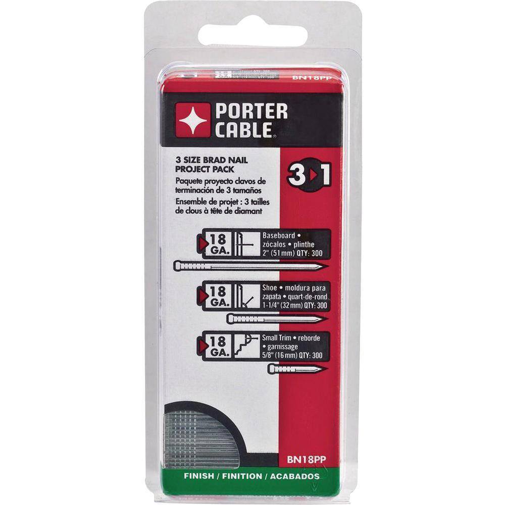 Porter-Cable 6 Gal. 150 PSI Portable Electric Air Compressor 18-Gauge Brad Nailer and 18-Gauge Brad Nails (900 per Box) PCFP12236BN18PP