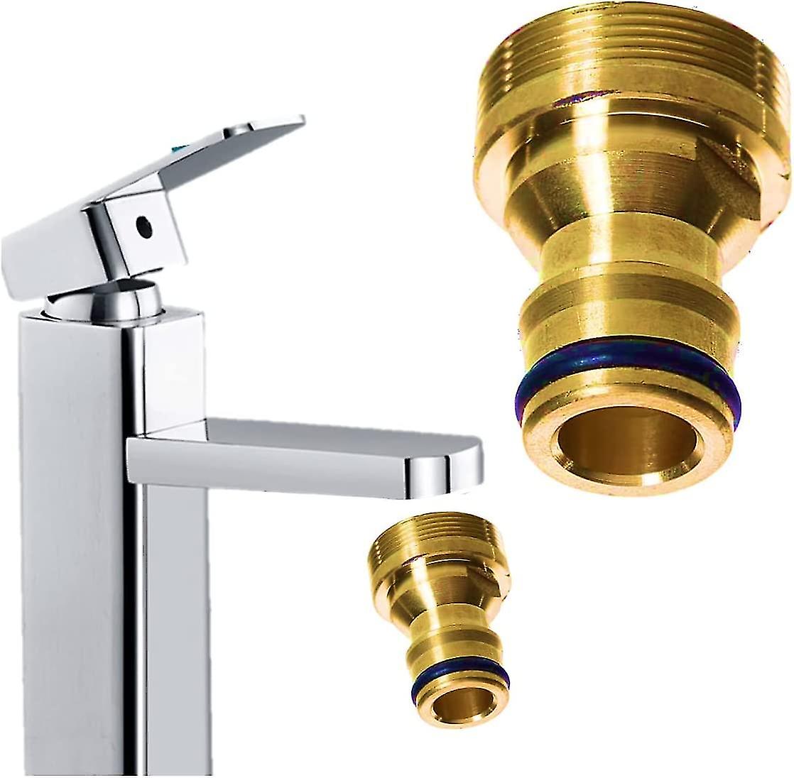 Tap To Garden Attachment - Brass | Kitchen Sink To Garden Hose Connector | Indoor and Outdoor Fittings | Leakproof and Anti-rust | Universal Standard Fitt