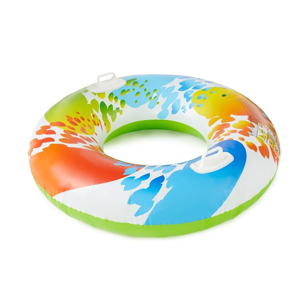 Color Whirl Tube Swimming Pool Raft With Handles