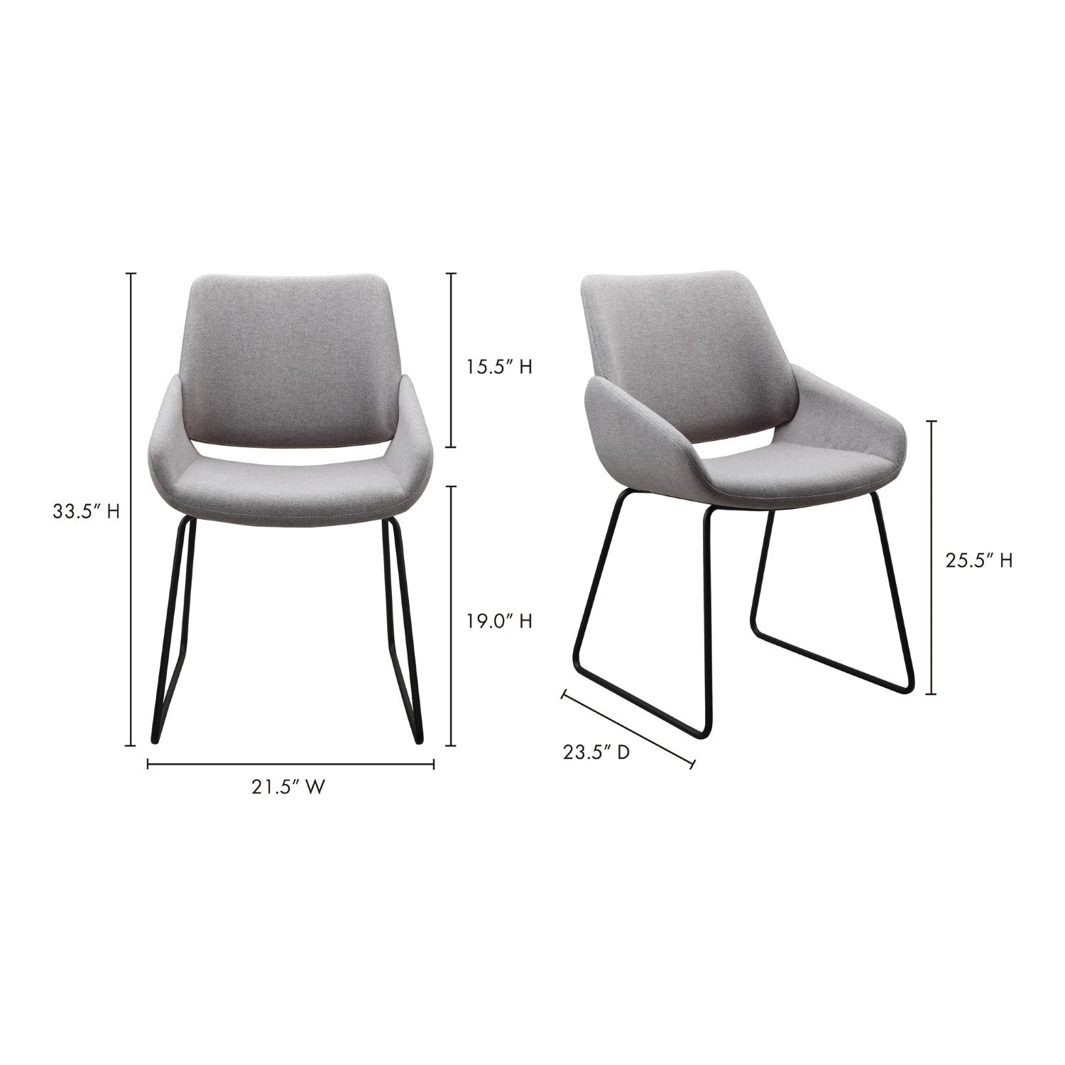 Lisboa Dining Chair Light Grey