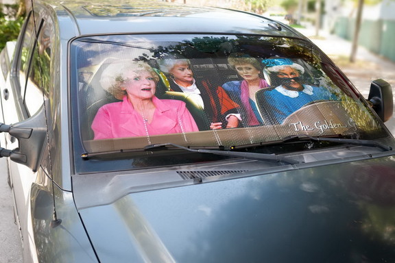 The Golden Girls Car Sunshade with Sophia Driving ...