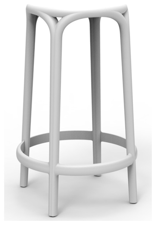 Brooklyn Bar Stool 17.25 quotx26 quot  Transitional   Outdoor Bar Stools And Counter Stools   by Vondom  Houzz