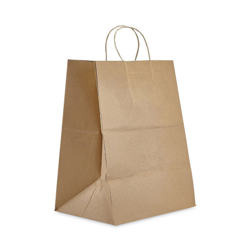 Prime Time Packaging Kraft Paper Bags， Regal， 12 x 9 x 15.75， Natural， 200/Carton (NK12916)